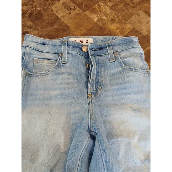 AMO Babe button fly distressed hems sweet cheeks  sz 25 - Picture 11 of 13
